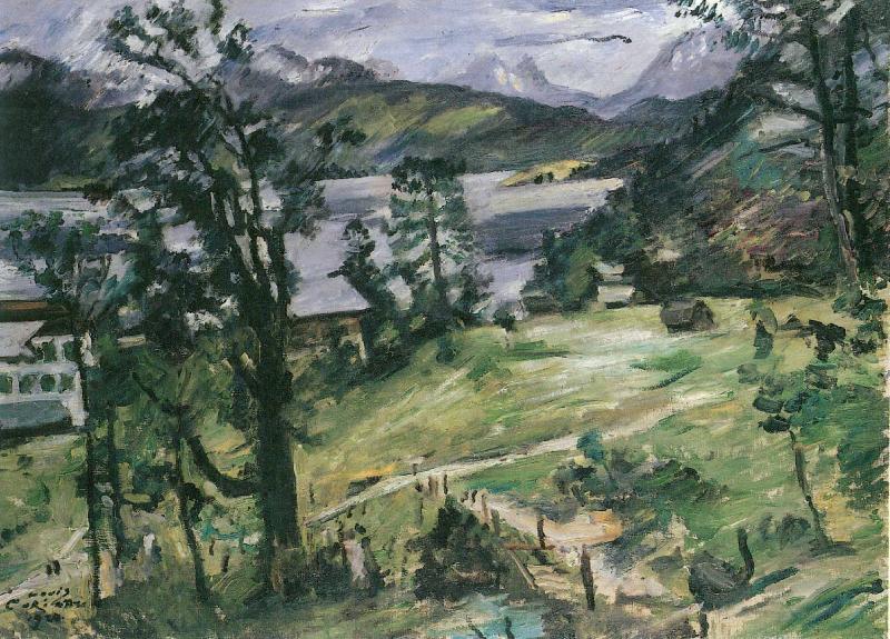 Lovis Corinth Walchenseelandschaft mit Larche oil painting picture